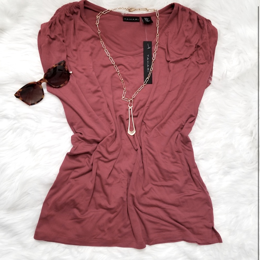 🌵Tahari Rust Color Sleeveless NWT Top Size M